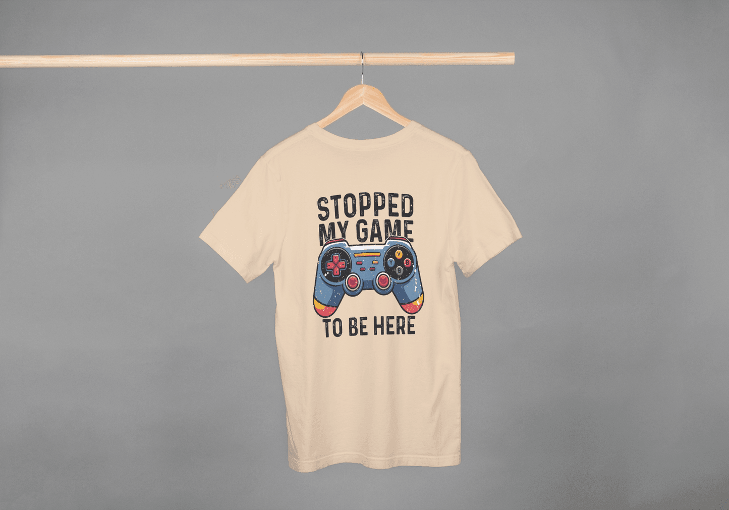Stopped My Game To Be Here: Funny Gamer Tee - Essentia Attire