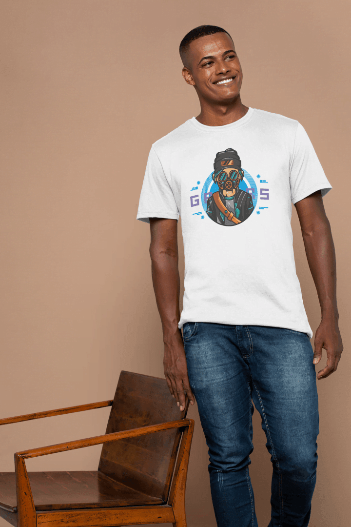 Gamer Gas Mask: Cool Cyberpunk Gaming Tee - Essentia Attire