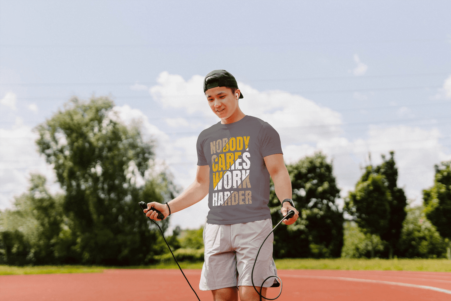 Nobody Cares Work Harder Gym Motivational: Raw Fitness Tee - Essentia Attire