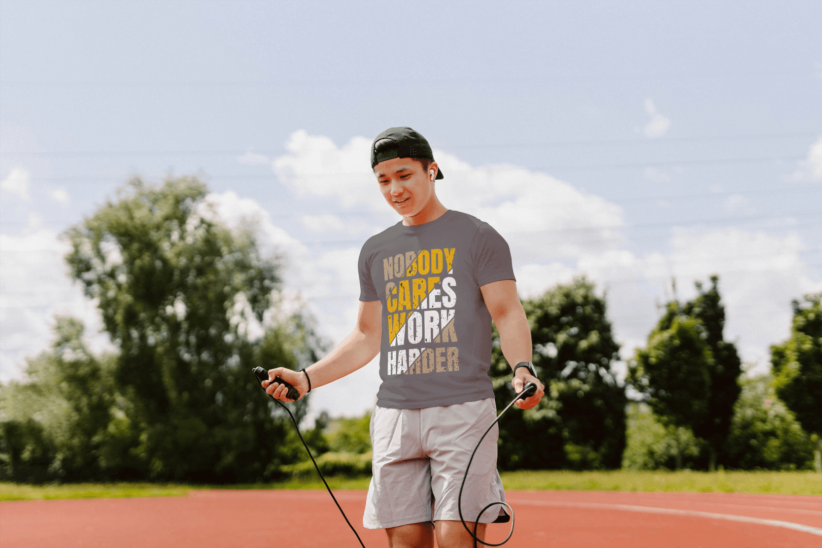Nobody Cares Work Harder Gym Motivational: Raw Fitness Tee - Essentia Attire