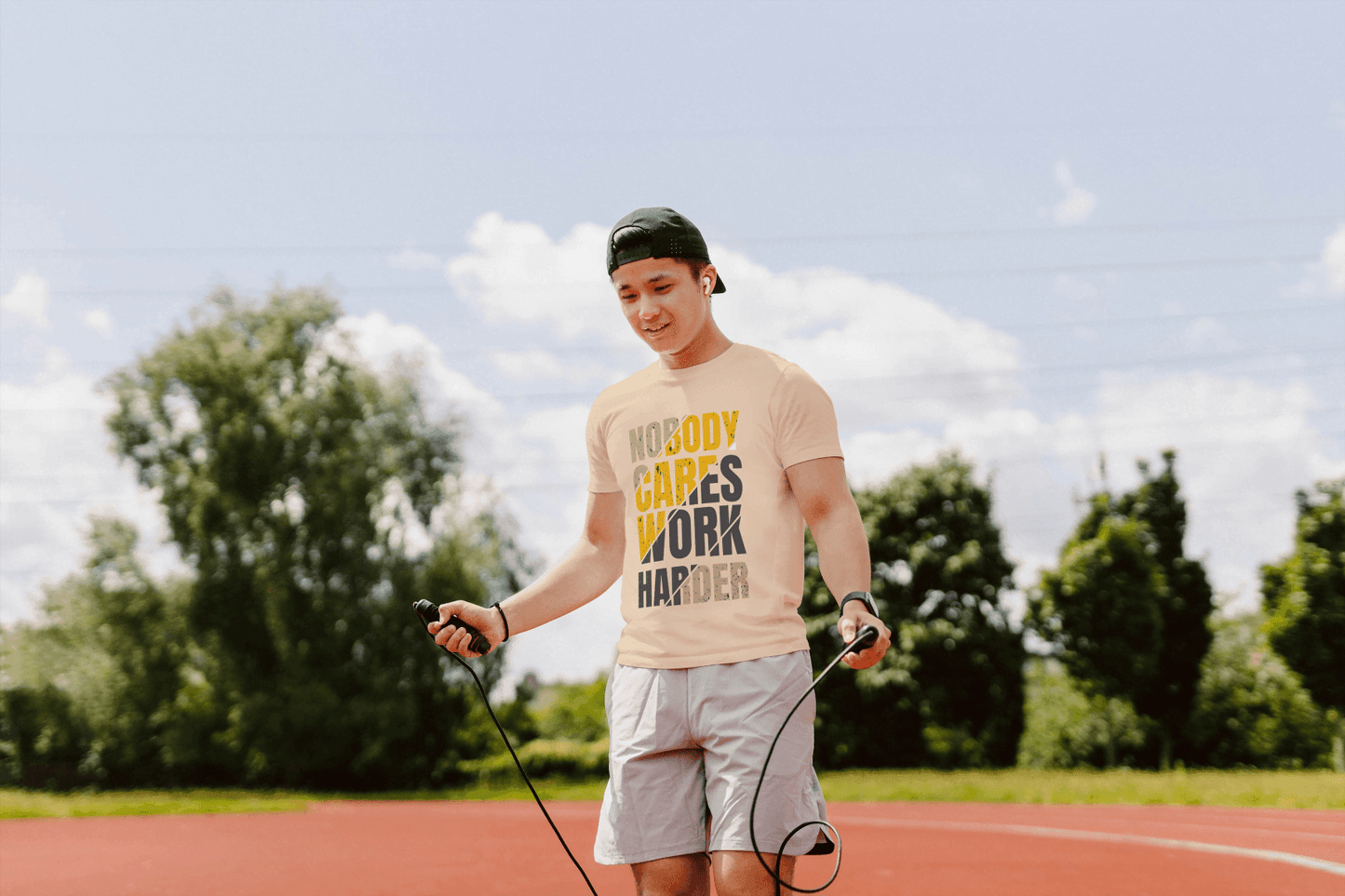 Nobody Cares Work Harder Gym Motivational: Raw Fitness Tee - Essentia Attire