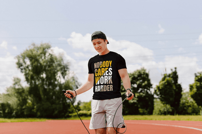 Nobody Cares Work Harder Gym Motivational: Raw Fitness Tee - Essentia Attire