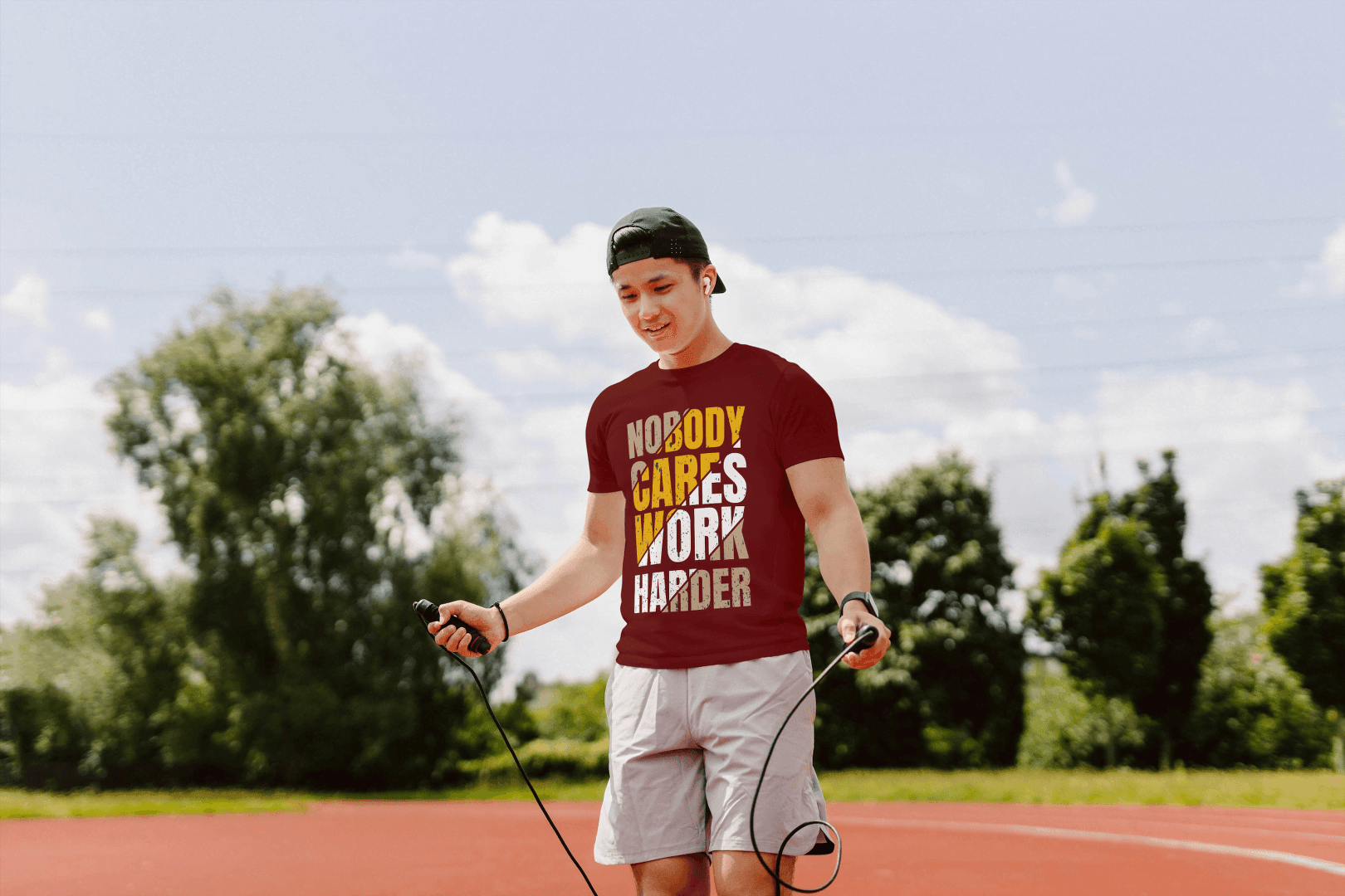 Nobody Cares Work Harder Gym Motivational: Raw Fitness Tee - Essentia Attire