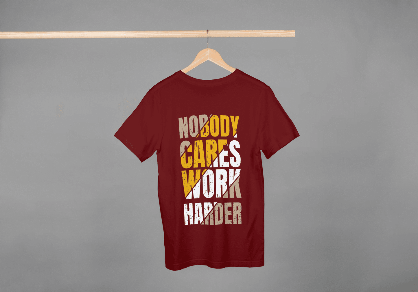 Nobody Cares Work Harder Gym Motivational: Raw Fitness Tee - Essentia Attire