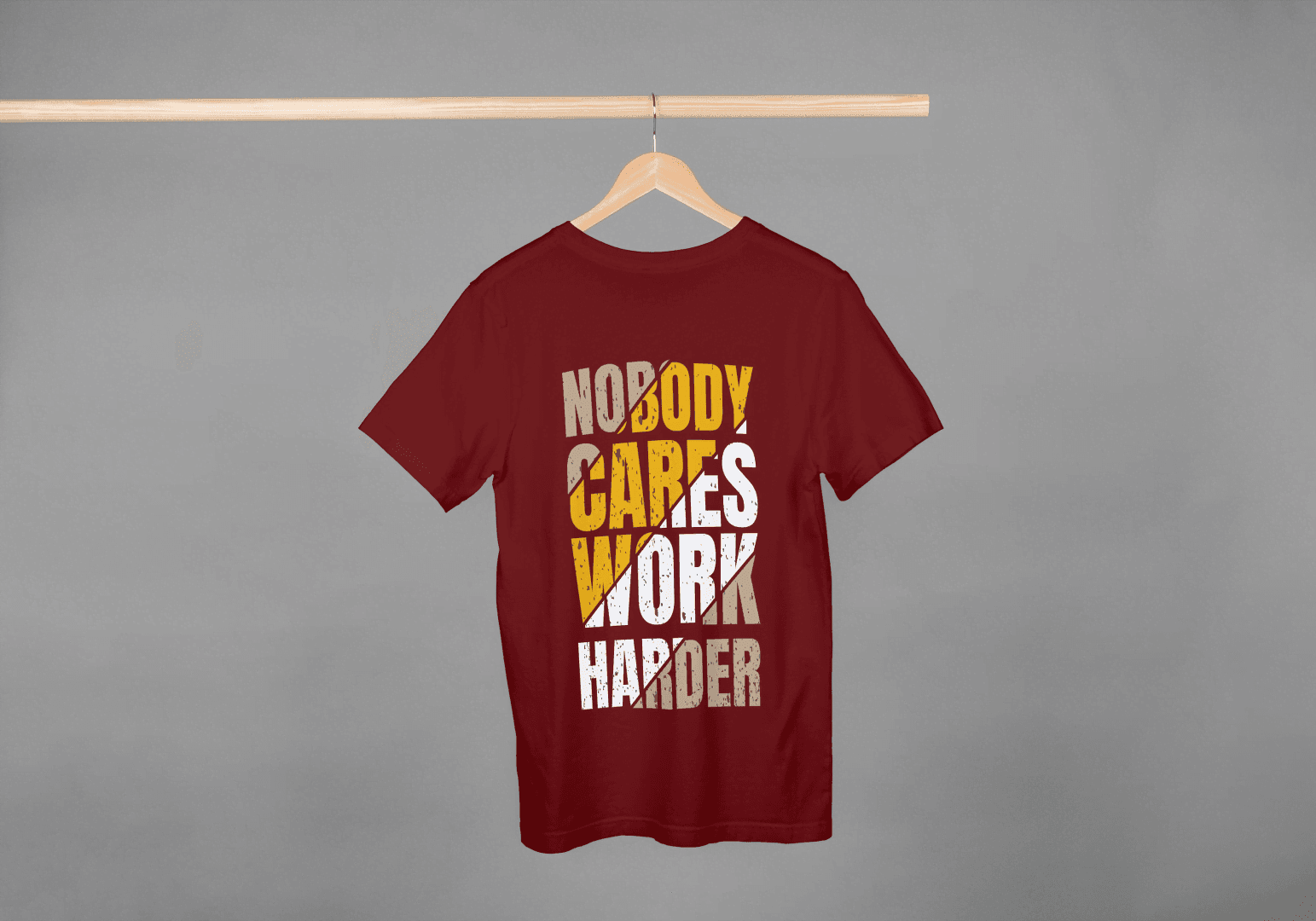 Nobody Cares Work Harder Gym Motivational: Raw Fitness Tee - Essentia Attire