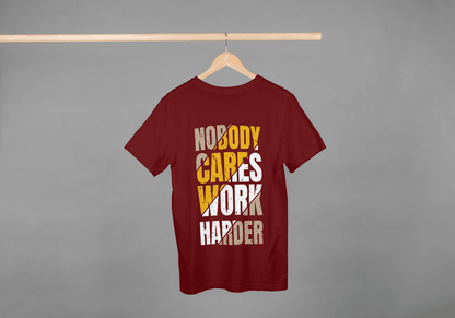 Nobody Cares Work Harder Gym Motivational: Raw Fitness Tee - Essentia Attire