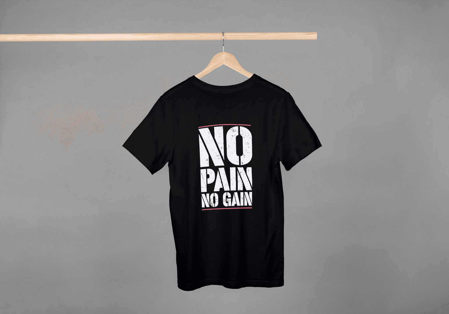 No Pain No Gain Motivational: Workout & Gym Tee - Essentia Attire