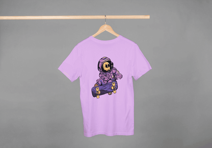 Astronaut Skull Skateboard: Space Skater Graphic Tee - Essentia Attire