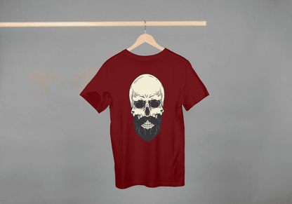 Bearded Skull Graphic: Edgy Biker Style Tee - Essentia Attire
