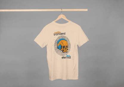 Transient Eternal Skull & Headphones: Philosophical Music Tee - Essentia Attire