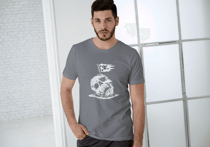 Pirate Skull Flag: Edgy Reaper Graphic Tee - Essentia Attire