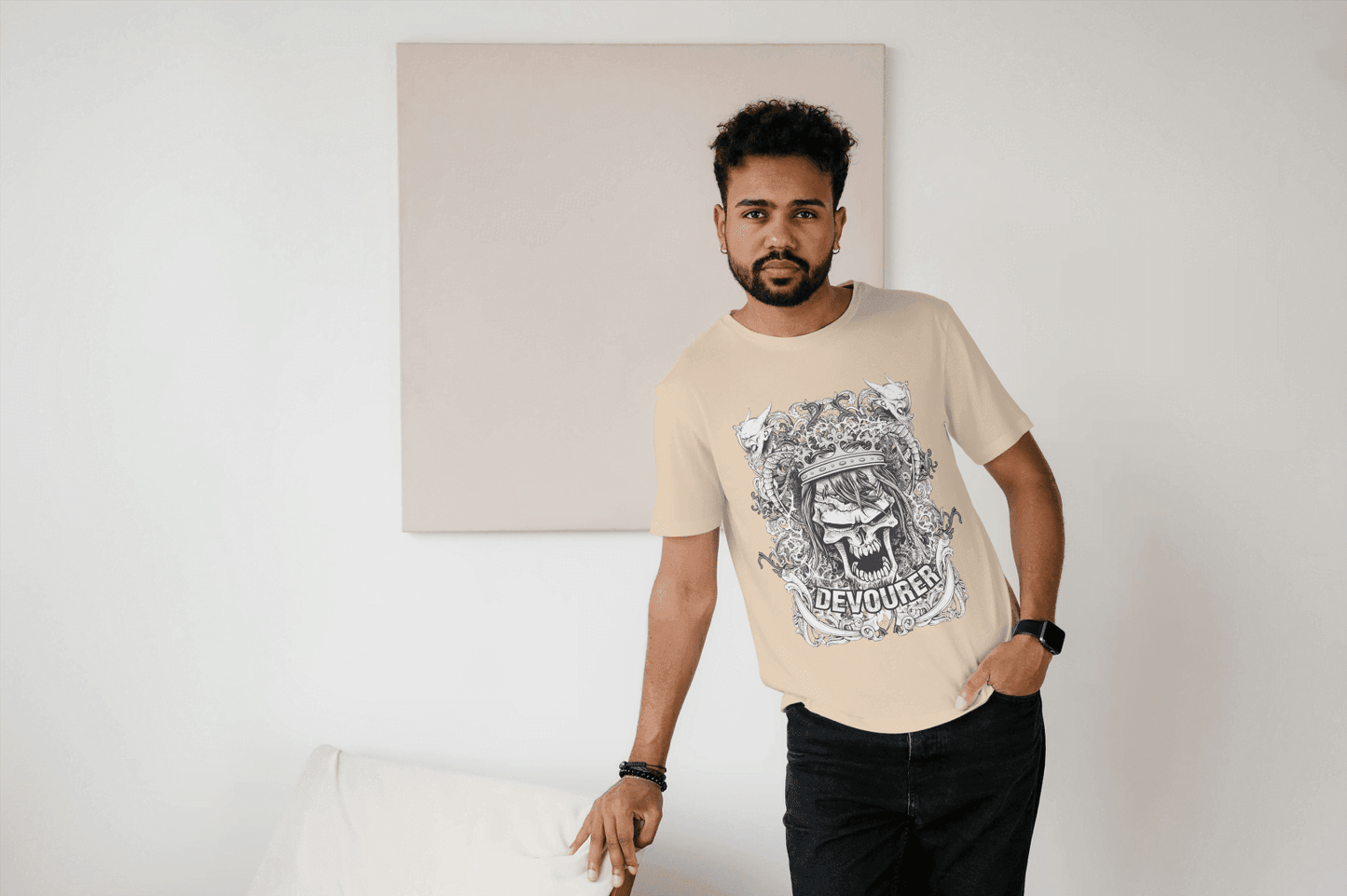 Devourer Crowned Skull: Gothic King Tee - Essentia Attire