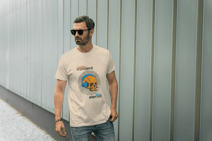 Transient Eternal Skull & Headphones: Philosophical Music Tee - Essentia Attire