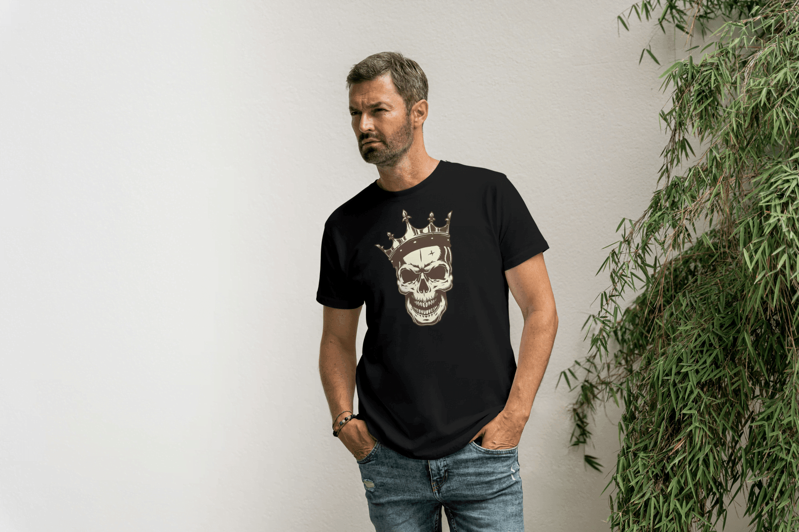 King Skull: Crowned Skull Graphic Tee - Essentia Attire