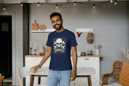 Live Fast Die Young Skull & Crossbones: Rebel Motto Tee - Essentia Attire