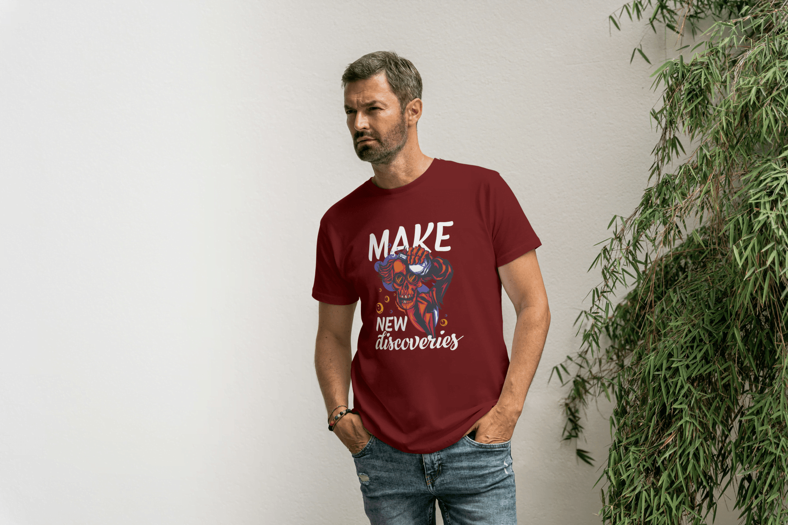 "Make New Discoveries" Skull: Quirky Science & Exploration Tee - Essentia Attire