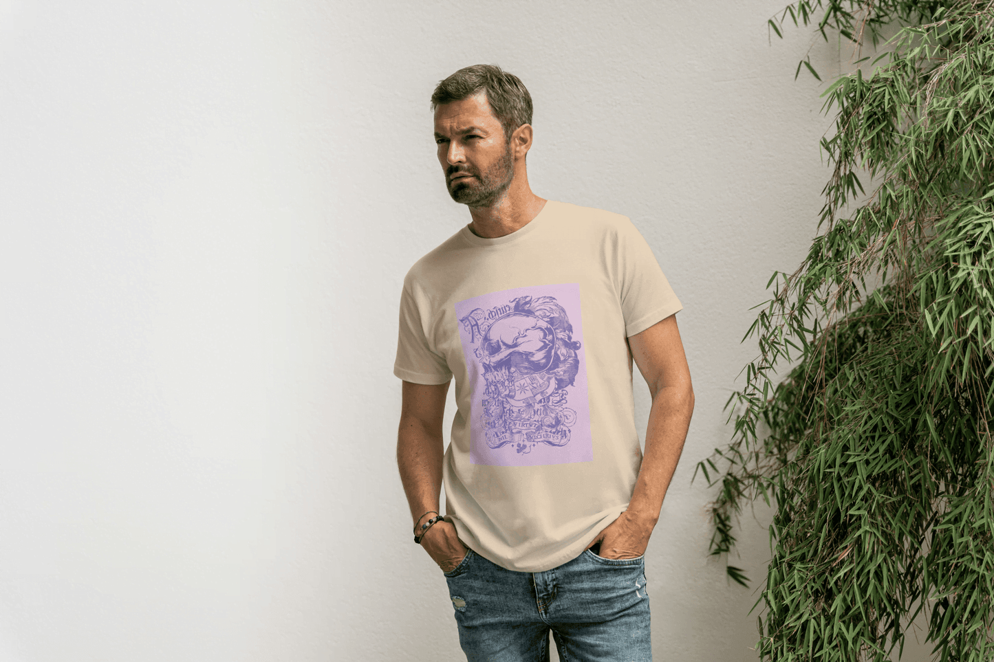 Ornate Floral Skull: Gothic Art Graphic Tee - Essentia Attire