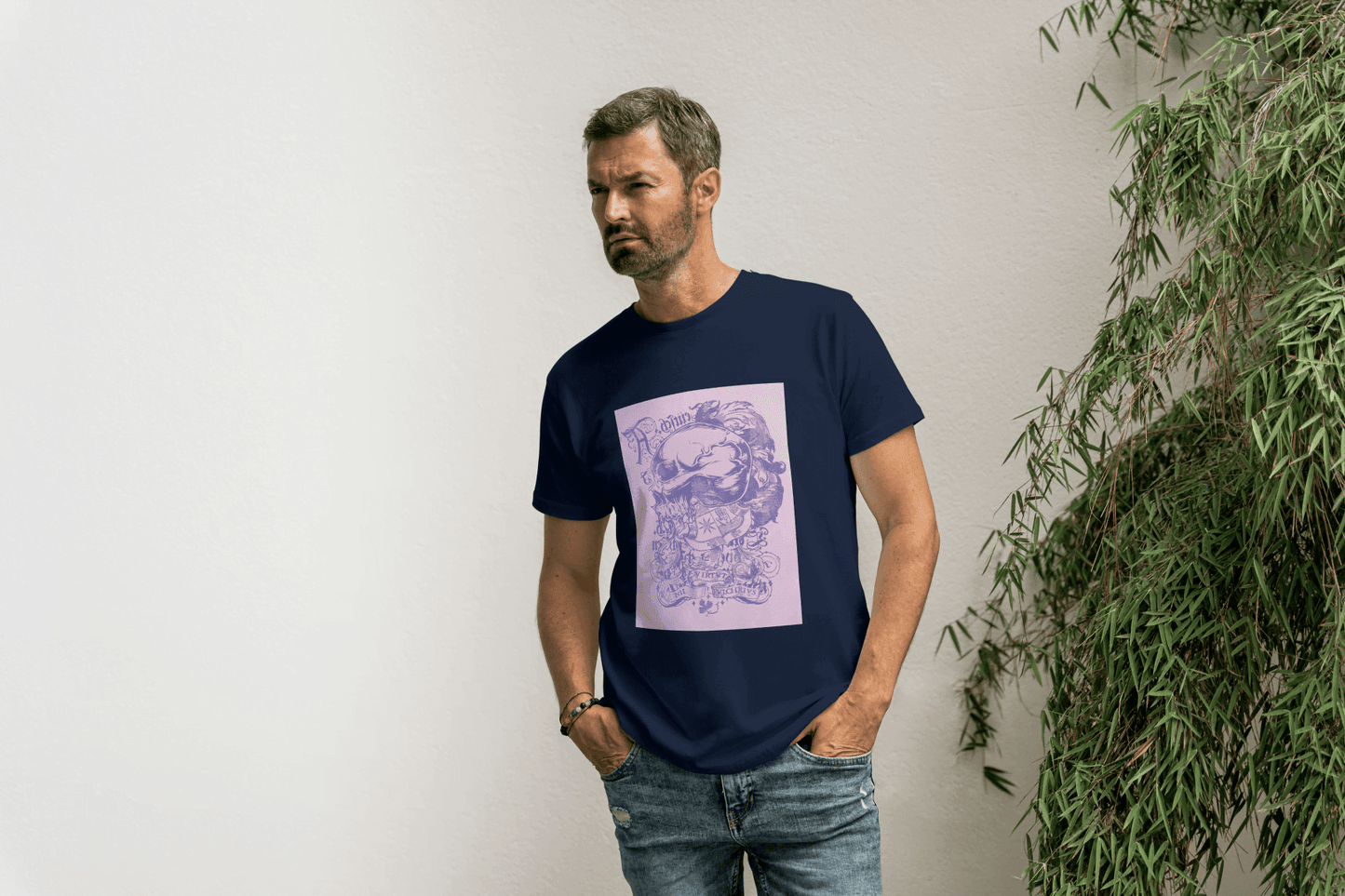 Ornate Floral Skull: Gothic Art Graphic Tee - Essentia Attire