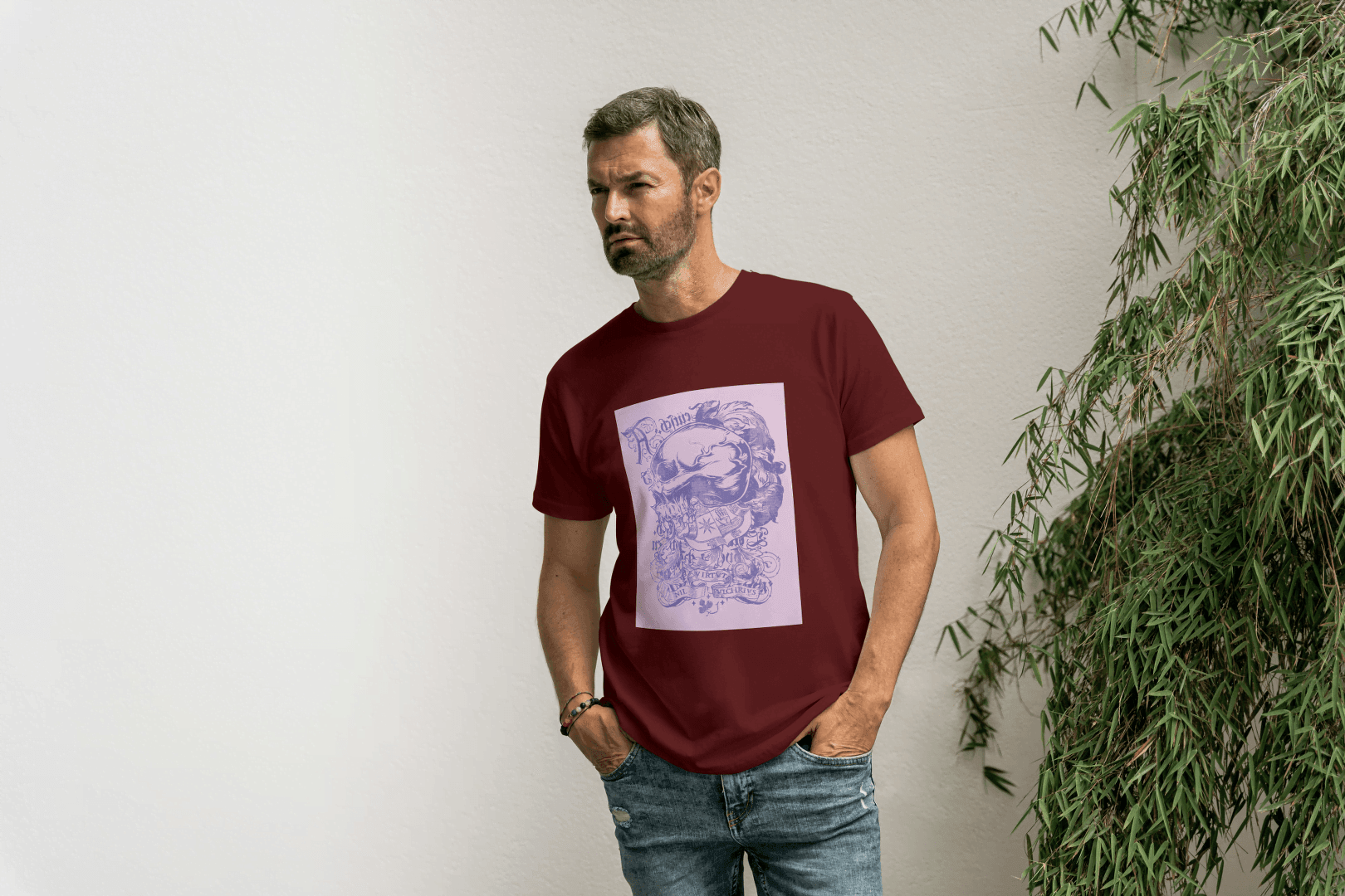 Ornate Floral Skull: Gothic Art Graphic Tee - Essentia Attire