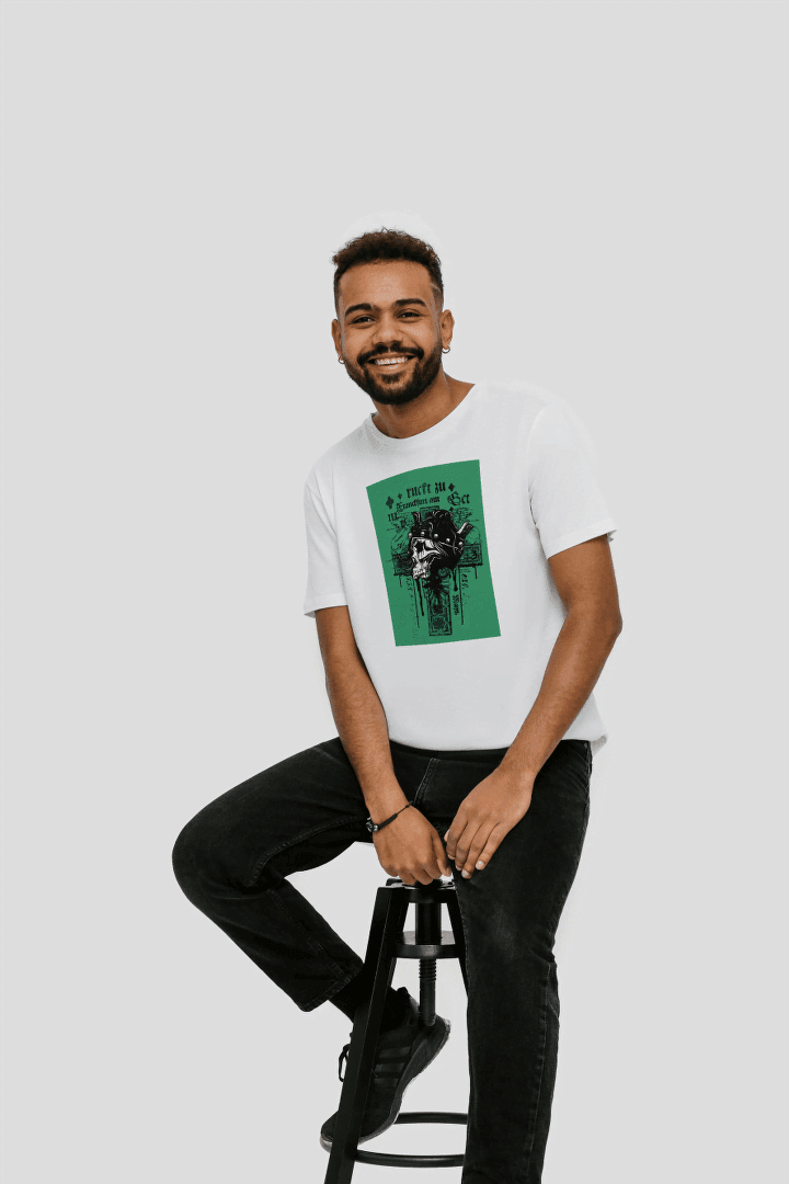 Cybernetic Skull Cross: Industrial Goth Tee - Essentia Attire