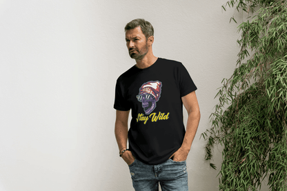 Stay Wild Skull: Cool Beanie Sunglasses Skull Tee - Essentia Attire