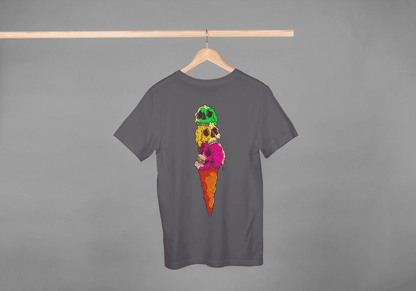 Skull Ice Cream Cone: Goth Pastel Dessert Tee - Essentia Attire