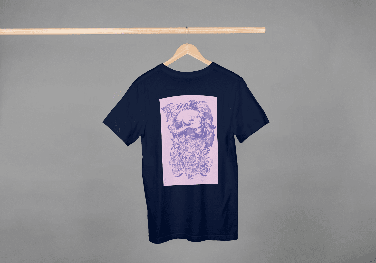 Ornate Floral Skull: Gothic Art Graphic Tee - Essentia Attire