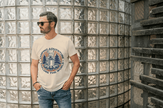 Camping Adventure Explore The World: Vibrant Outdoor Tee - Essentia Attire