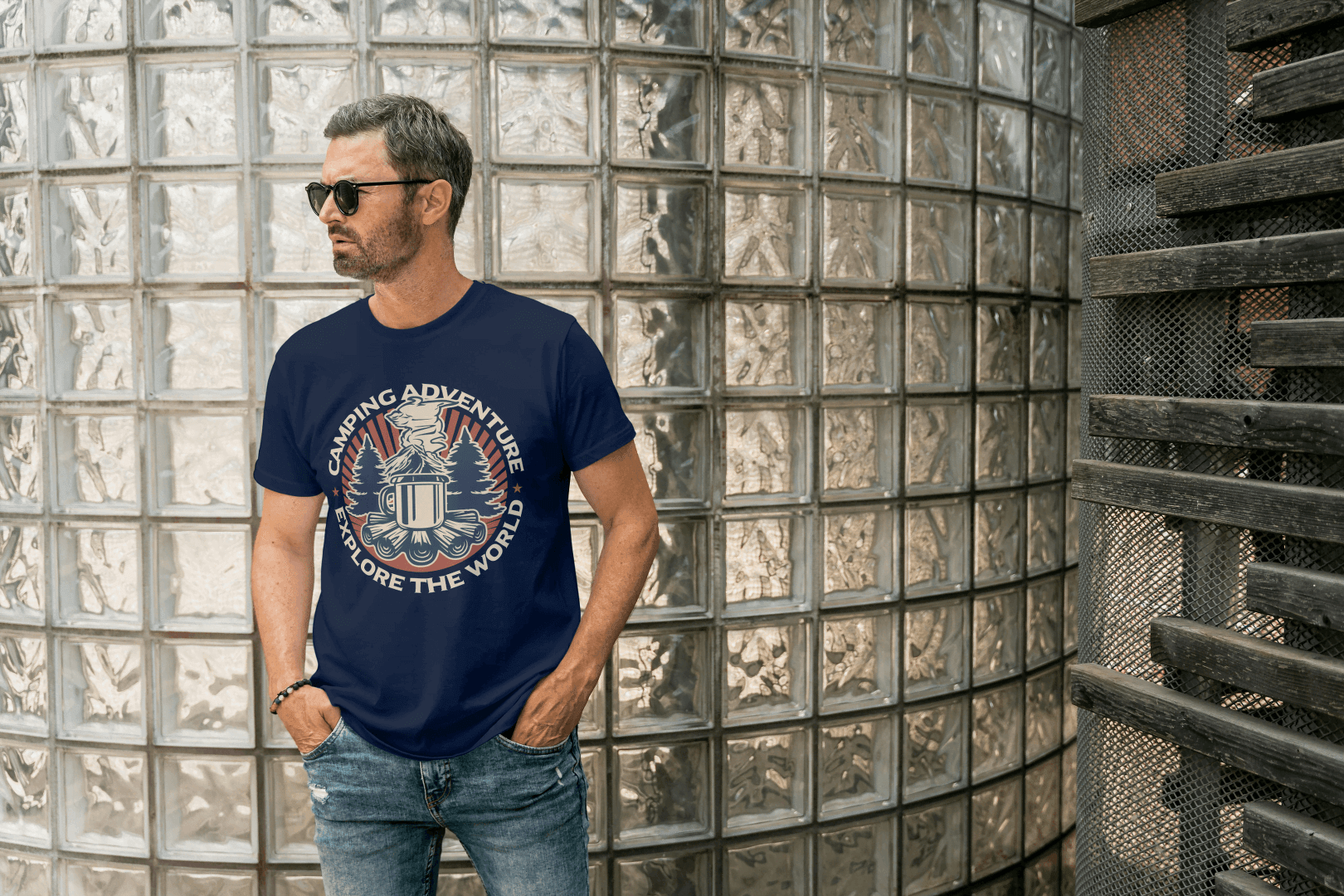 Camping Adventure Explore The World: Vibrant Outdoor Tee - Essentia Attire