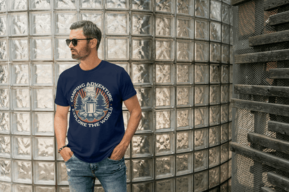 Camping Adventure Explore The World: Vibrant Outdoor Tee - Essentia Attire