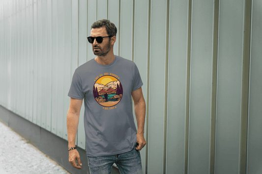 Not All Who Wander Are Lost: Mountain Landscape Tee - Essentia Attire