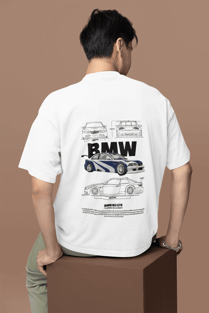 Classic BMW M3 GTR Racing: Automotive Engineering Tee - Essentia Attire