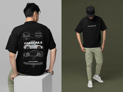 Porsche Fan Tee: Carrera S Technical Art - Essentia Attire
