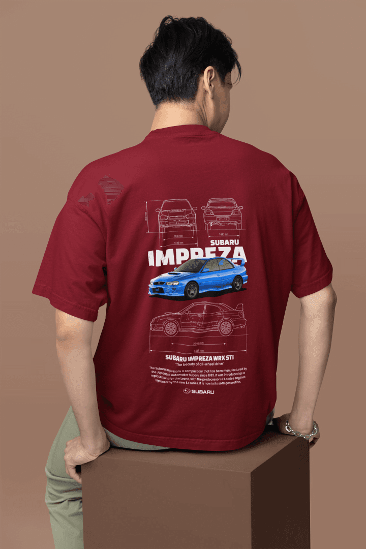 Subaru Impreza WRX STI Blueprint: JDM Rally Car Design Tee - Essentia Attire