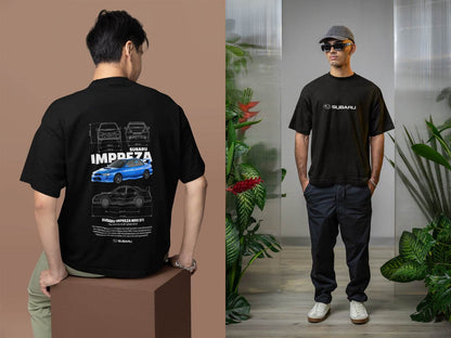 Subaru Impreza WRX STI Blueprint: JDM Rally Car Design Tee - Essentia Attire