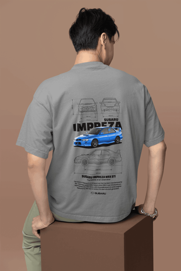Subaru Impreza WRX STI Blueprint: JDM Rally Car Design Tee - Essentia Attire