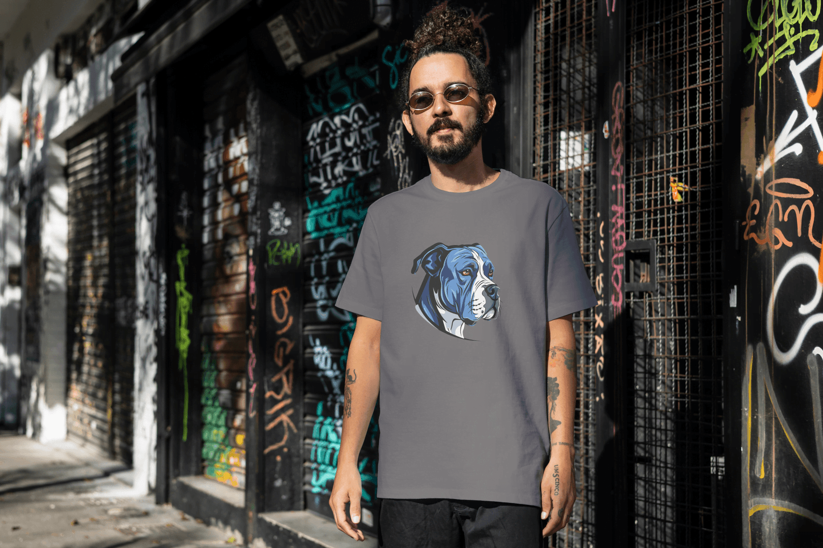 Stylish Dog Lover Art: Contemporary Canine Graphic - Essentia Attire
