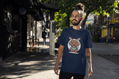 Brown Dog with Bandana: Unique Pet Enthusiast - Essentia Attire