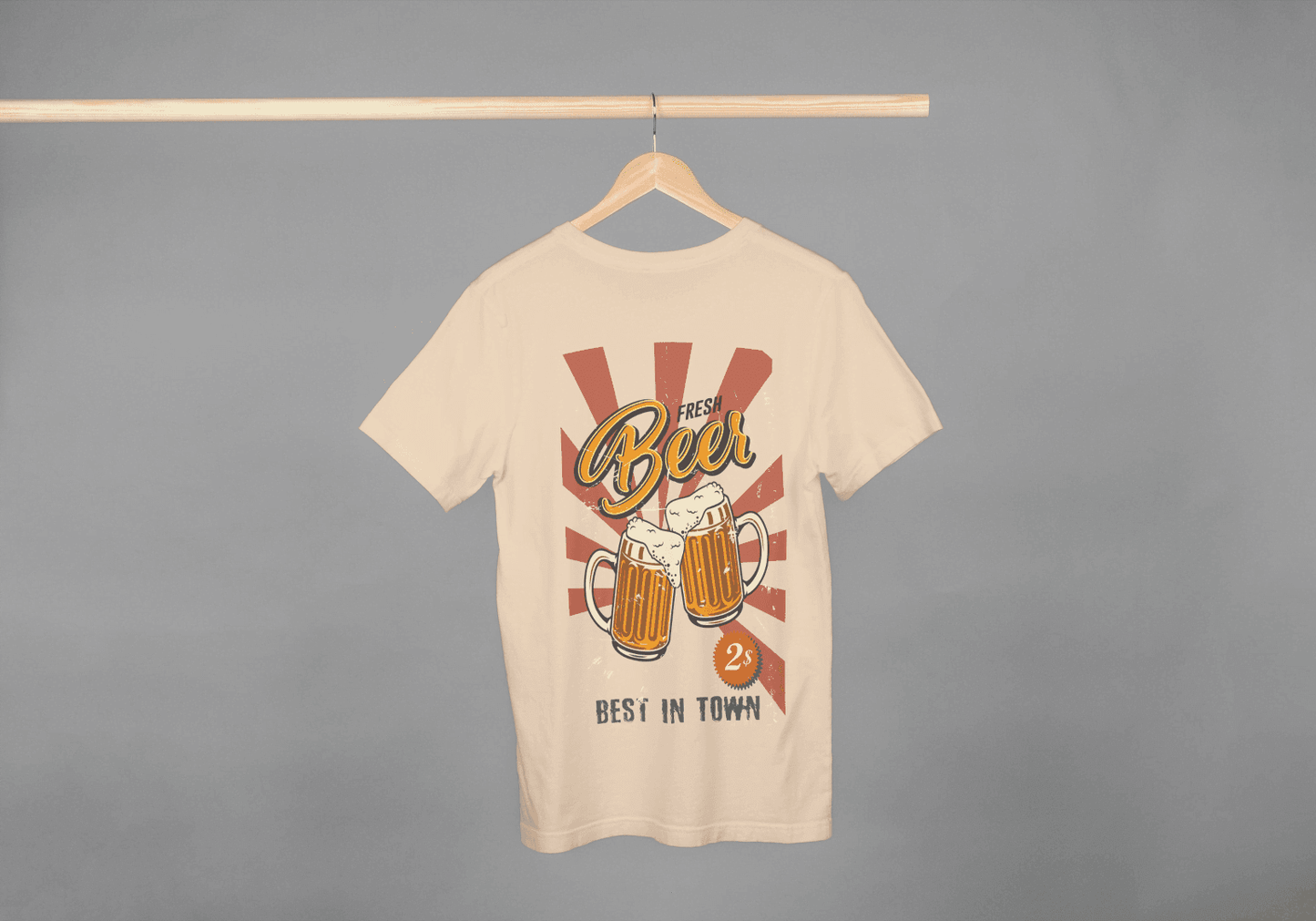 Men's Classic Beer Sunburst: Old School Brewery Tee - Essentia Attire