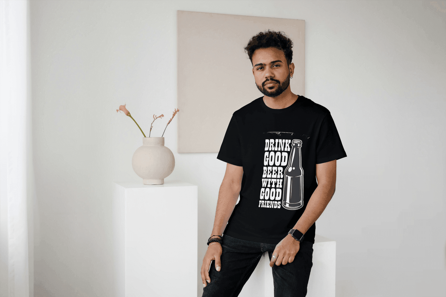 Drink Good Beer With Good Friends: Friendship Beer Graphic Tee - Essentia Attire