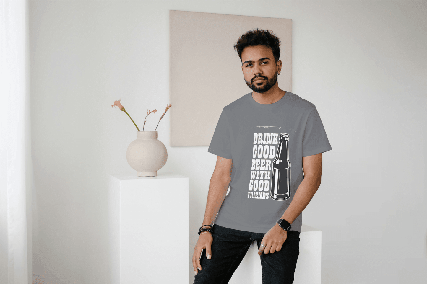 Drink Good Beer With Good Friends: Friendship Beer Graphic Tee - Essentia Attire