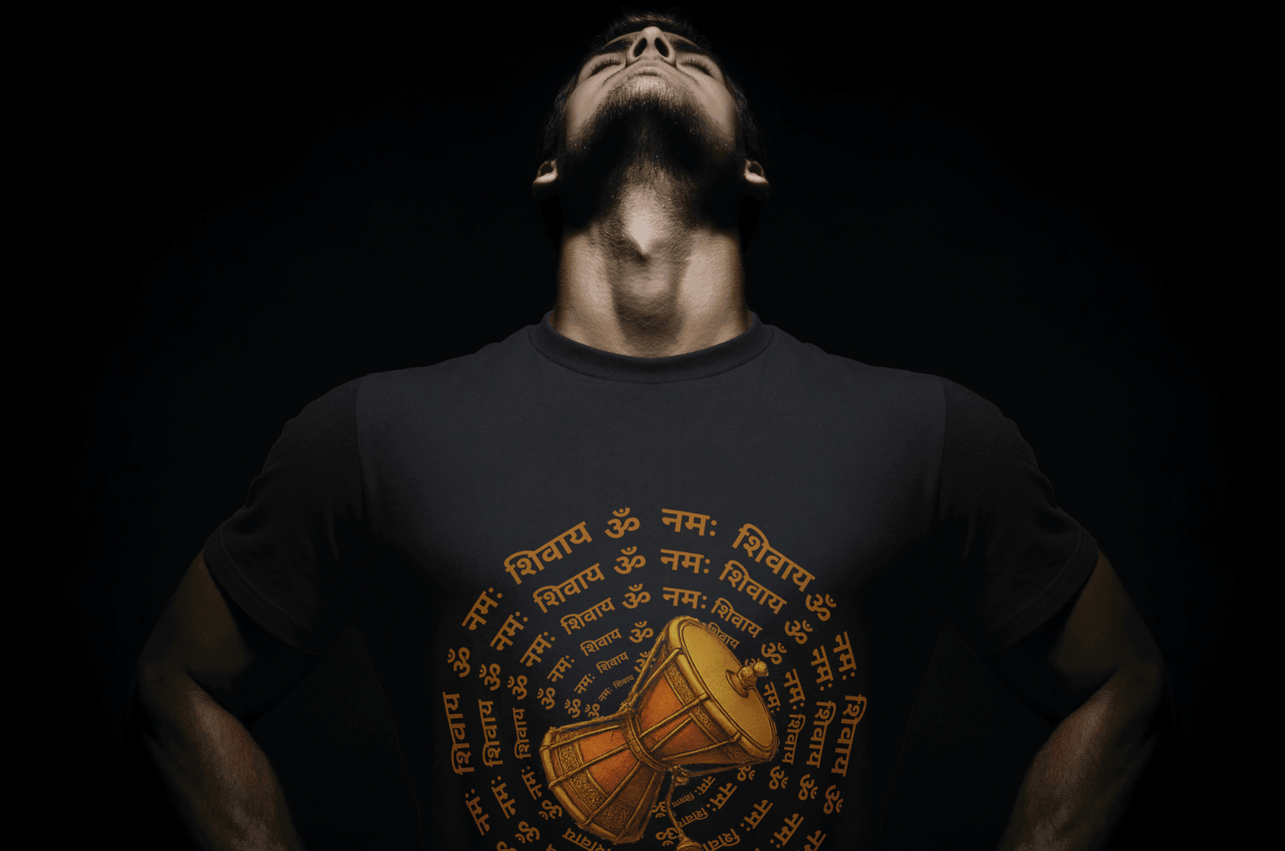 Sacred Damru Music Instrument Regular Tee | Hindu Devotional Wear & Religious Gift