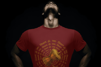 Sacred Damru Music Instrument Regular Tee | Hindu Devotional Wear & Religious Gift