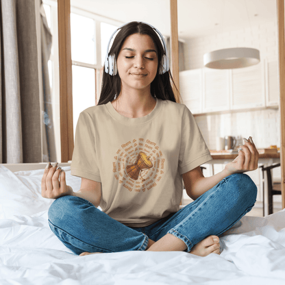 Sacred Damru Music Instrument Regular Tee | Hindu Devotional Wear & Religious Gift