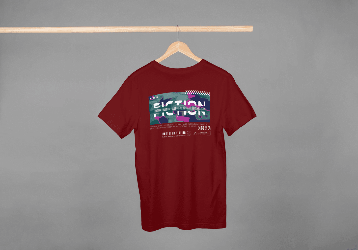 Fiction Reality Glitch Art: Philosophical Streetwear Tee - Essentia Attire
