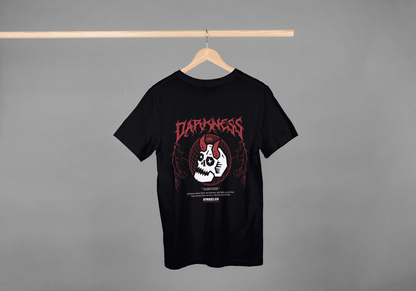Darkness Skull Graphic: Edgy Streetwear Tee - Essentia Attire