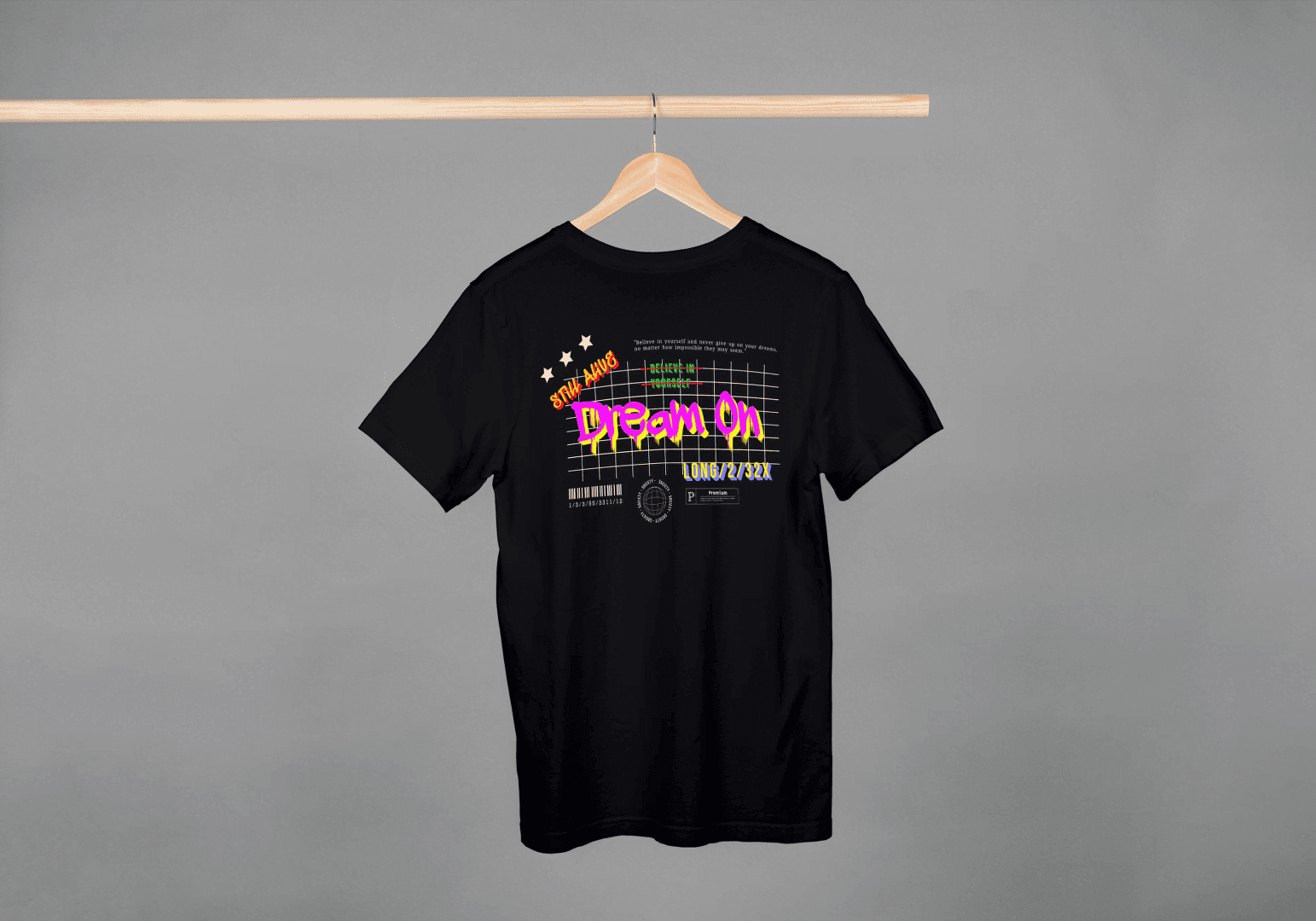 Dream On Graffiti Style: Motivational Streetwear Tee - Essentia Attire