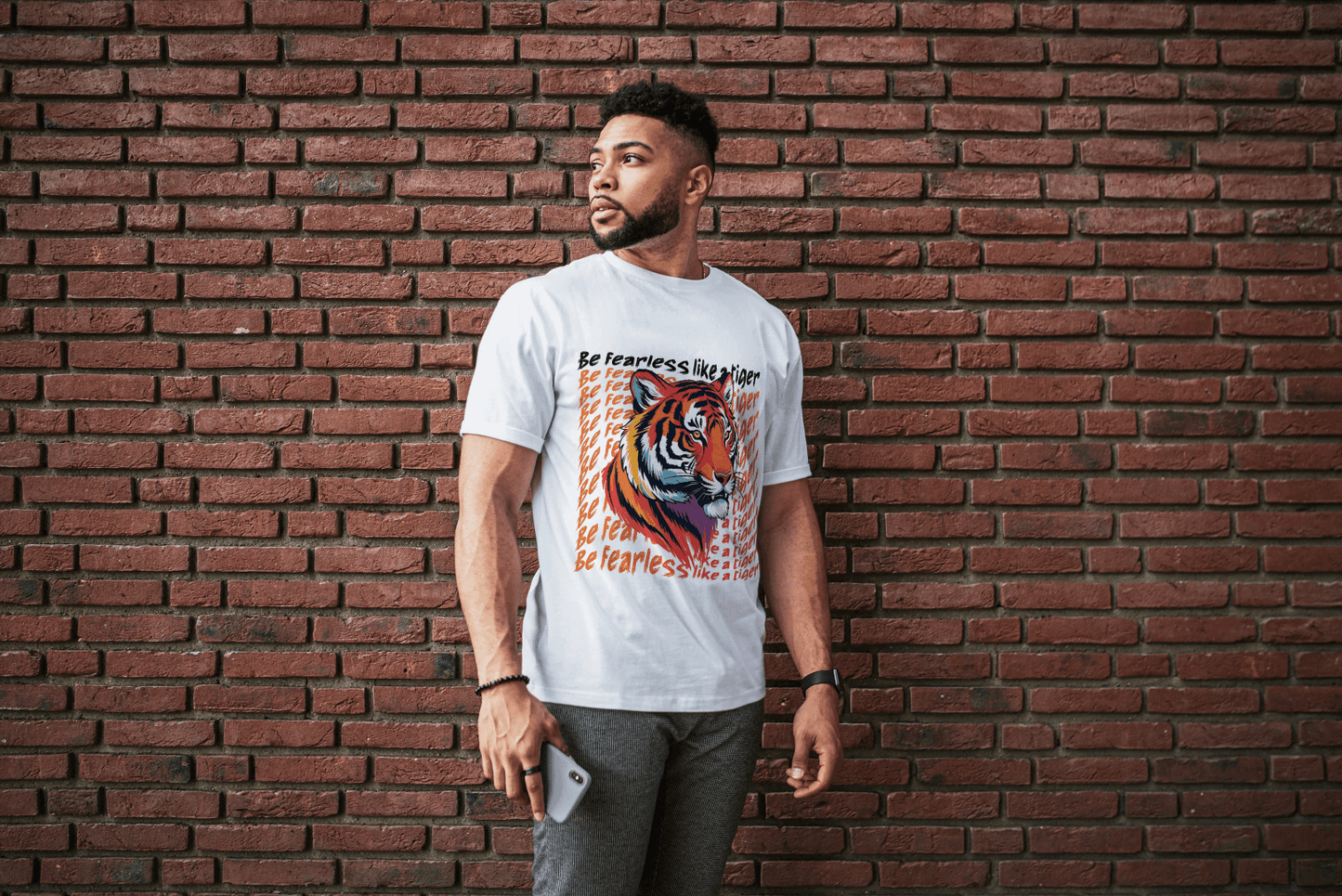 Fearless Tiger: Motivational Tiger Strength Tee - Essentia Attire