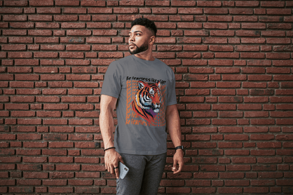 Fearless Tiger: Motivational Tiger Strength Tee - Essentia Attire