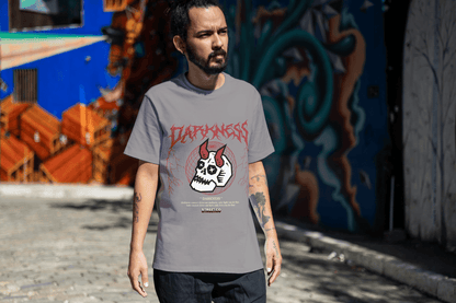 Darkness Skull Graphic: Edgy Streetwear Tee - Essentia Attire